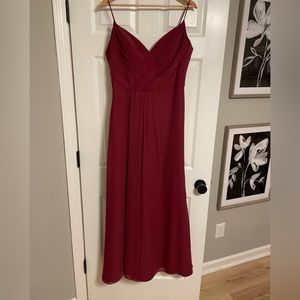 Hayley Paige occasions bridesmaids dress in wine color